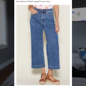NWT Risen Medium Wash Cropped Trouser Jeans from Social Threads